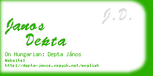 janos depta business card